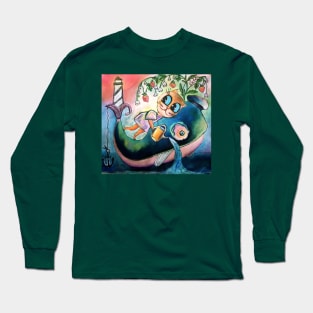 Whimsical Aquarius Kittie Long Sleeve T-Shirt